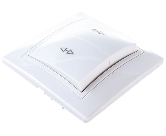 Проходной 2-клавишный выключатель IEK КВАРТА ВСп10-2-0-КБ, 10А, белый EVK22-K01-10-DM – изображение 3