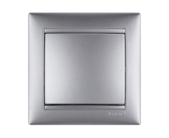 Механизм выключателя Legrand 1-клавишный СП Valena 10 А IP31 алюминий Leg 770101 – изображение 3