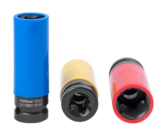 Набор головок ударных удлиненных тонкостенных 17,19,21 мм, 3 шт. AV Steel AV-729203 – изображение 3