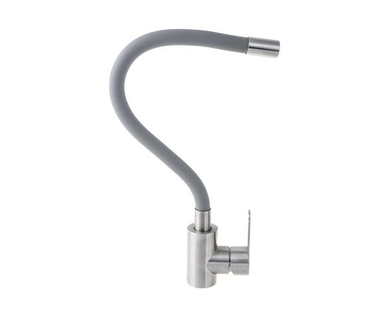 Кухонный смеситель OUTE T40193B-5 с гибким изливом, серый – изображение 3