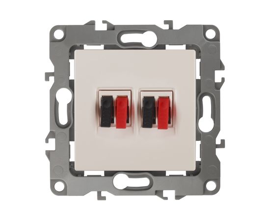 Двойная аудио розетка ЭРА 12-3112-02 IP20, 12, слоновая кость Б0027462 – изображение 3