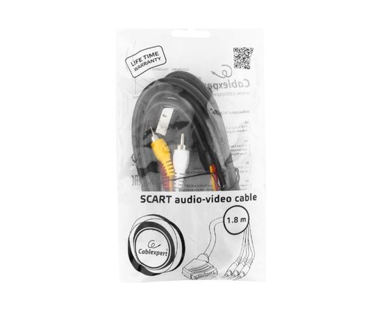 Кабель аудио/видео с переключателем направления сигнала Cablexpert SCART/3xRCA, 1.8м CCV-519-001 – изображение 3