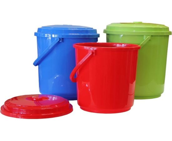 Пластиковое ведро с крышкой и ручкой Протэкт 14 л, 29.5 см ПВ-14 – изображение 3