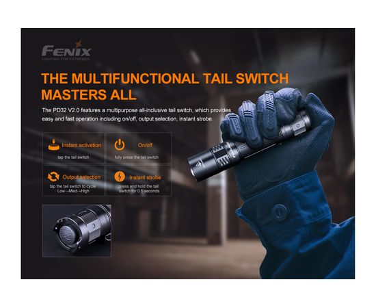 Фонарь Fenix PD32 V2.0 pd32v20 – изображение 4