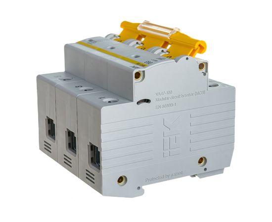 Автоматический модульный выключатель IEK ВА 47-100 3п, D, 63А, 10кА, ИЭК MVA40-3-063-D – изображение 5