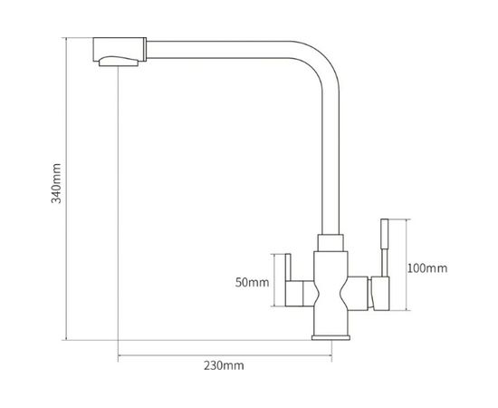 Смеситель для кухни SHIMIZU с подключением к фильтру для питьевой воды Water Filter smz 1006563 – изображение 5