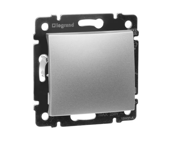 Механизм выключателя Legrand 1-клавишный СП Valena 10 А IP31 алюминий Leg 770101 – изображение 5