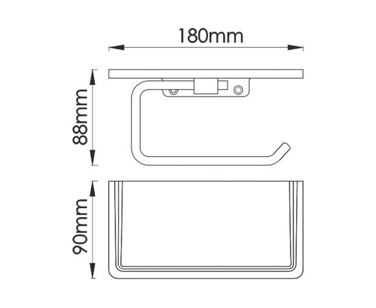 Держатель туалетной бумаги WasserKRAFT с полочкой для телефона K-1325 – изображение 5