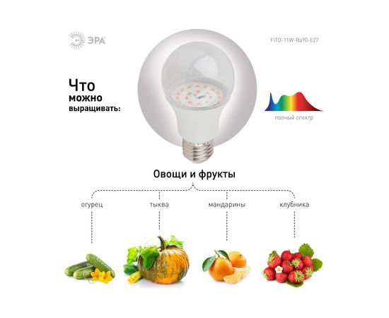 Лампа полного спектра ЭРА FITO11WRa90E27 Б0039172 – изображение 6