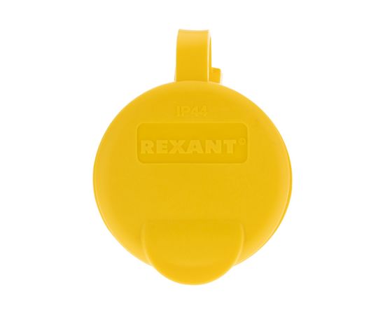 Переносная влагозащищенная розетка REXANT с крышкой, с заземлением, 16 А, IP44, каучук желтая 111-122 – изображение 9