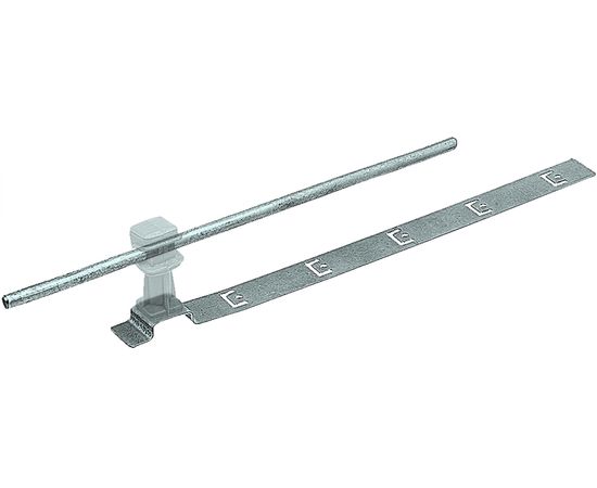 Держатель круглого проводника EZETEK 6-8мм для черепичной кровли прозрачный, оцинковка 91038 