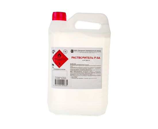 Растворитель ЗАГОРСКИЙ ЛАКОКРАСОЧНЫЙ ЗАВОД Р-5А 5 л ZLK04885 