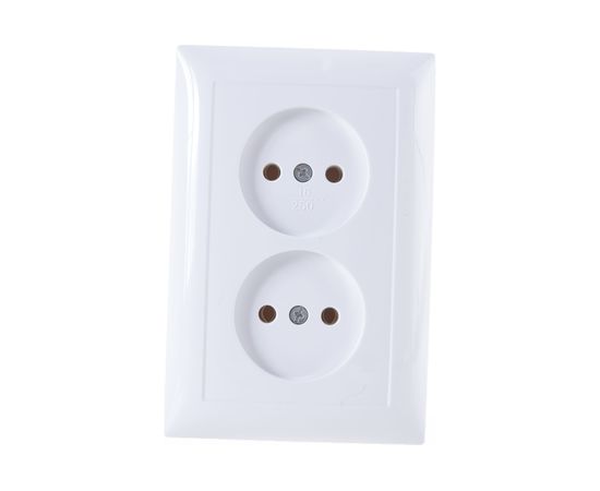 Розетка Кунцево-Электро СЕЛЕНА скрытой установки, двухместная РС16-371 8115 