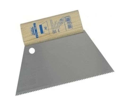 Зубчатый шпатель MAKO для клея трапециевидный стальной, идеален для нанесения клея, тип A1 812418SB 