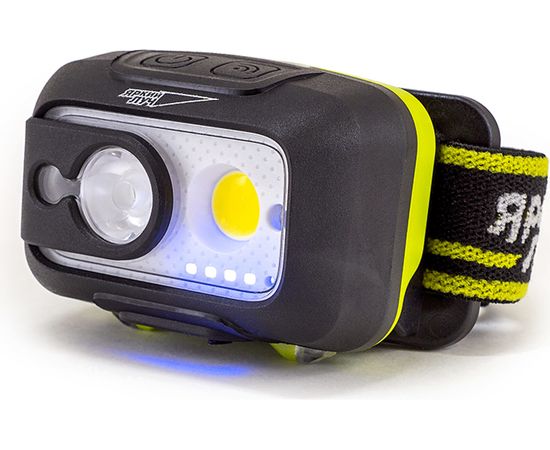 Налобный фонарь ЯРКИЙ ЛУЧ LH-450A MA-HALO 5W LED +3W COB max.400лм, 3режима, включается взмахом, Li-Ion 1800mA 4606400015260 