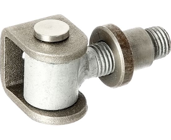 Воротная петля с приварной скобой и приварной гайкой GAH ALBERTS сталь, 65x37x30 мм 418304 