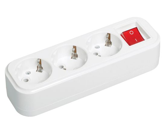Переносная разборная розетка с выключателем IEK К03В, 3 места, CLASSIC KYP11-16-03-00-ZK 