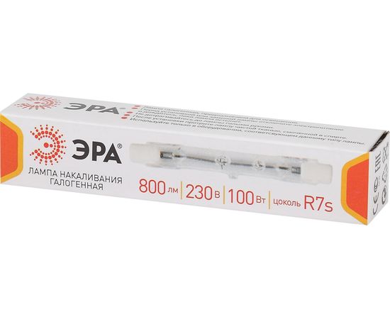 Галогенная лампа ЭРА J78-100W-R7s-230V, J78, 100Вт, нейтральный, R7s 10/500/36000 Б0048491 – изображение 2