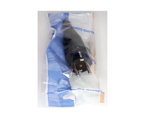 Массивная вилка Aling-conel 16A 250В, черный с резиновым покрытием 3004.13 137001 – изображение 2