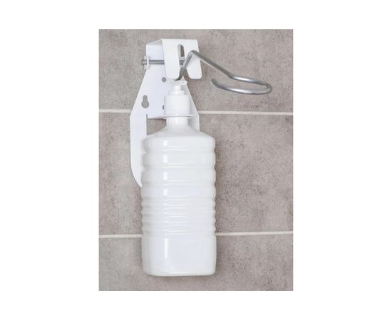 Держатель для антисептика Титан Мета настенный, локтевой ""ДЛТ-1"" с флаконом, белый 4670026242591 – изображение 2
