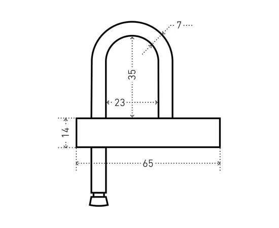 Навесной замок Аллюр (7 мм; одна секретность) 1490 – изображение 2