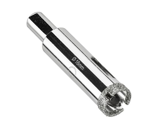 Коронка алмазная по керамограниту и керамике с центрирующим сверлом 16 мм Diamond Industrial DIDCSC016 – изображение 2