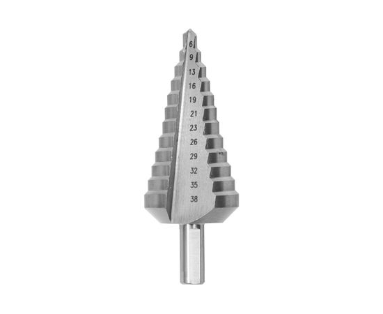 Сверло ступенчатое с трехгранным хвостовиком 6-38 мм VIRA 551638 – изображение 2
