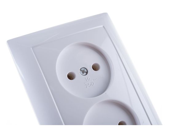 Розетка Кунцево-Электро СЕЛЕНА скрытой установки, двухместная РС16-371 8115 – изображение 2