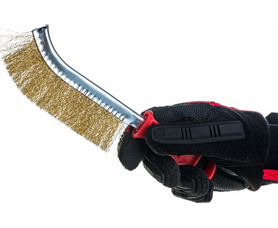 Щетка с металлическим ворсом VOREL пластиковая ручка 06965 – изображение 2