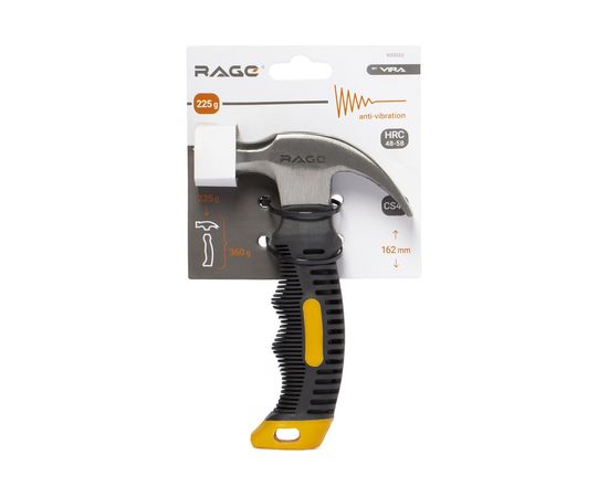 Укороченный молоток-гвоздодер VIRA by RAGE с фибергласовой рукояткой 225 г 900032 – изображение 3
