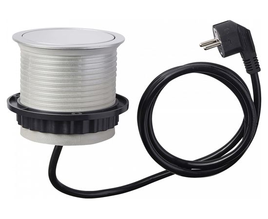 Выдвижной встраиваемый розеточный блок GTV на 4 EURO розетки AE-BPW4S100-53 – изображение 3