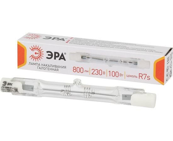 Галогенная лампа ЭРА J78-100W-R7s-230V, J78, 100Вт, нейтральный, R7s 10/500/36000 Б0048491 – изображение 3