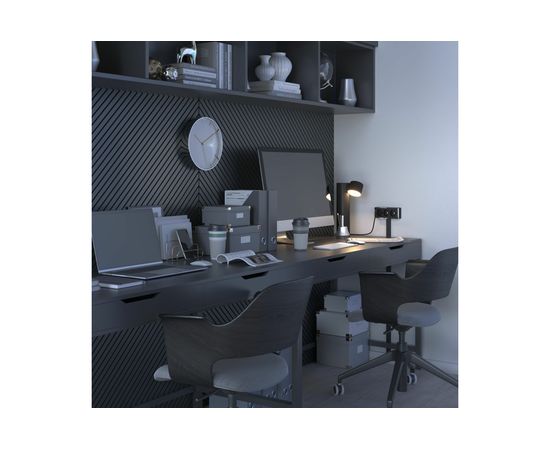 Тройная розетка WERKEL W5073135 с заземлением и шторками Gallant (черный/хром) a052592 – изображение 3