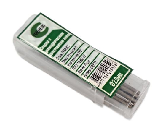 Сверло по металлу левое (2х24х49 мм; Р6М5К5; шлифованное А1) TORNERI 040673 – изображение 3