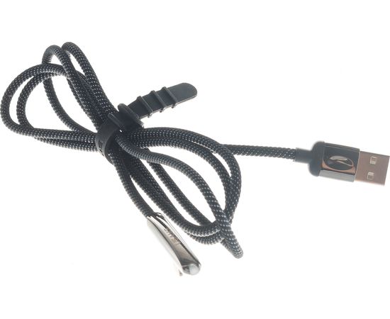 Дата-кабель USAMS U34 USB - Lightning с индикатором, боковой, черный SJ362USB01 УТ000019978 – изображение 5