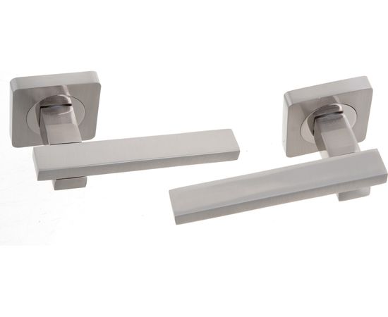 Дверная ручка на квадратной розетке RENZ Неаполь никель матовый DH 52-02 SN – изображение 5