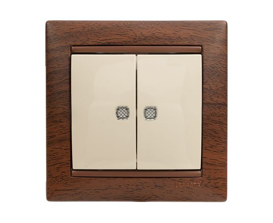 Механизм выключателя Legrand 2-клавишный СП Valena 10 А 250 В IP31 с зеленой подсветкой слоновая кость Leg 774328 – изображение 6