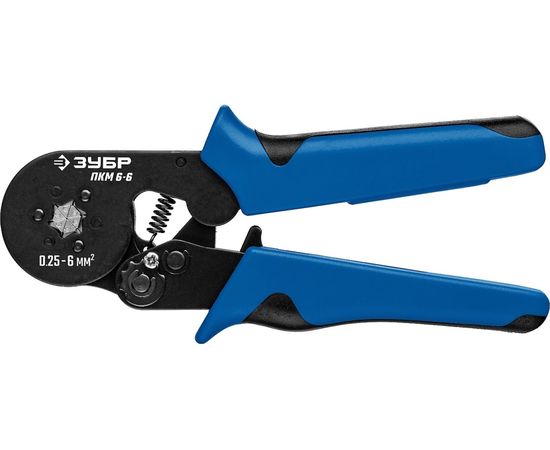 Пресс-клещи ЗУБР Профессионал ПКМ-6-6 для втулочных наконечников 0.25 - 6 мм.кв 22654_z01 
