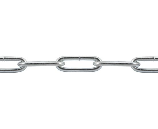 Цепь ВсВ оц., сварн., дл. зв., DIN 763, 8 мм, 1 м 00-00001106 