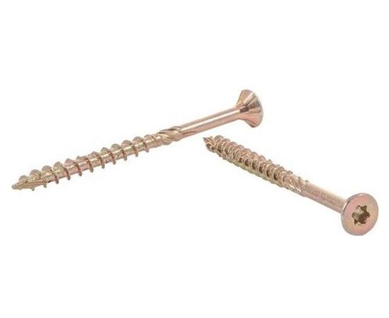 Шуруп Rusconnect CS 08300 с/нарез. д/дерева, потай 8х300 100 шт. Желтый цинк 310830i 