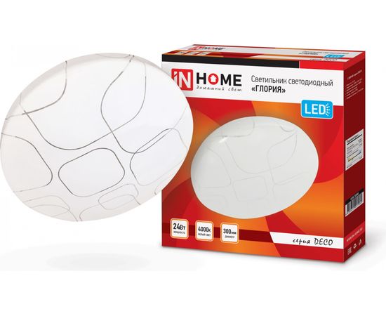 Светодиодный светильник IN HOME серии DECO 24Вт 230В 4000К 1560лм 300мм ГЛОРИЯ 4690612021904 – изображение 2