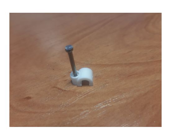 Пластиковая круглая скоба с гвоздем FORTISFLEX СПК 5 50шт 49459 – изображение 2