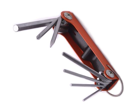 Набор имбусовых ключей HARDEN HEX, 1.5-8 мм, CRV, складные, сатин, 7 шт. 540610 – изображение 2