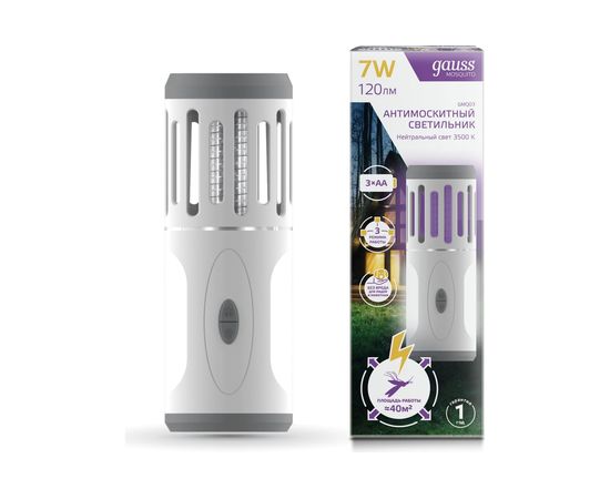 Антимоскитный светильник Gauss Mosquito, 7 Вт, 3 AA, 1/40 GMQ03 – изображение 3