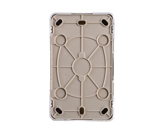 Розетка Lezard VIOLA, двойная, с заземлением, закрытый корпус, керамика, белёный дуб, 751-5200-127 – изображение 3