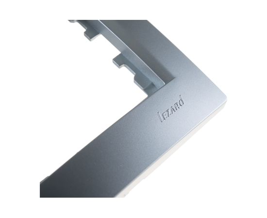 Двухместная горизонтальная рамка Lezard KARINA без вставок, матовое серебро 707-4300-147 – изображение 4