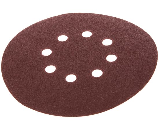 Круг шлифовальный на липучке по дереву/металлу 10 шт. (150 мм; P80; 8 отверстий) Gigant G-1030 – изображение 4