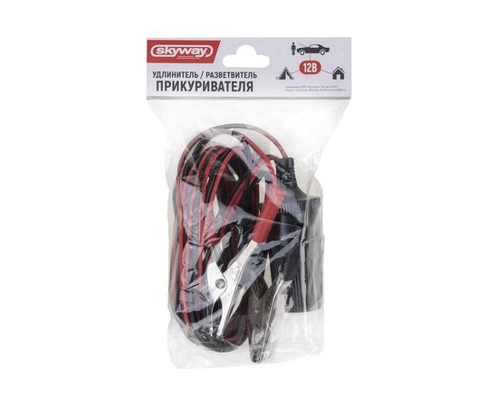 Удлинитель прикуривателя SKYWAY 3 м, с большими крокодилами S00702004 – изображение 5