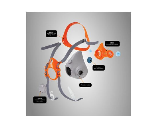 Фильтрующая полумаска из изолирующих материалов Jeta Safety 6500, размер M/средний, 6500-M – изображение 9