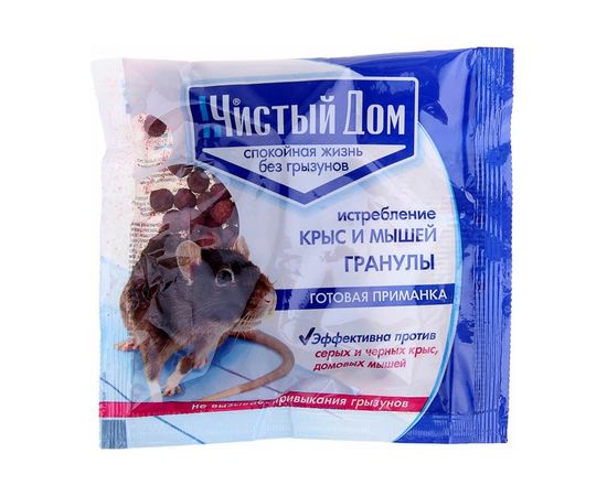 Гранулы от крыс и мышей Чистый дом 50 г 03-047 
